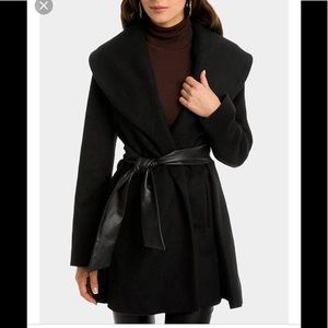 Dark gray belted coat